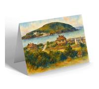 GREETING CARD - Gulls Islet, Burgh Island, Bigbury-on-Sea - Vintage Art Style
