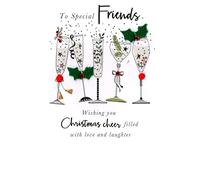Greeting Card Hand-Finished To Special Friends Christmas Felt-Tastic Xmas Cards XFTS028