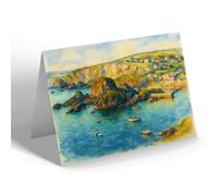 GREETING CARD - Hope Cove (d) - Vintage Art Style
