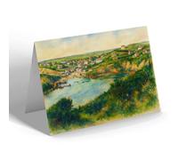 GREETING CARD - Hope Cove & Downs (a) - Vintage Art Style