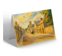 GREETING CARD - Huntly. Bogie Street - Vintage Art Style
