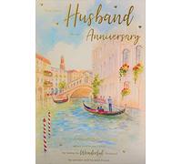 Greeting Card (ICG4200) - Husband Anniversary - Kisses by The Boats