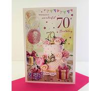 Greeting Card (ICG6601) - Female Age 70 Birthday - Flower Box