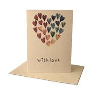 Greeting Card in Colours of the Pride Flag - Gay/Lesbian LGBTQ+ - with love - Birthday, Anniversary, etc