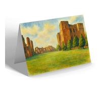 GREETING CARD - Kenilworth Castle from Outer Court - Vintage Art Style
