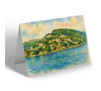 GREETING CARD - Kingswear from Dartmouth (a) - Vintage Art Style