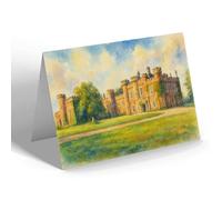 GREETING CARD - Knepp Castle, West Grinstead - Vintage Art Style