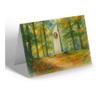GREETING CARD - Lake District Ruskin Memorial Friars Cragg - Vintage Art Style