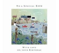 Greeting Card (LD8308) - Son Birthday - Safe Harbour - Boats - Emboss Finish