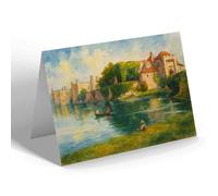 GREETING CARD - Leeds Castle, Maidstone - Vintage Art Style