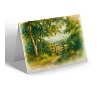 GREETING CARD - Leith Hill from Capel - Vintage Art Style