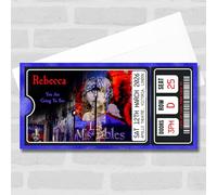 Greeting Card - Les Miserables Musical Show Theatre Personalised Surprise Ticket Gift Voucher | Custom Greeting Card | Personalised | Custom
