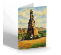 GREETING CARD - Lifeboat Memorial, St Annes-on-the-Sea - Vintage Art Style