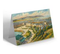 GREETING CARD - Llandudno from Camera Hill (c) - Vintage Art Style