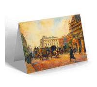 GREETING CARD - London, Charing Cross & Strand - Vintage Art Style