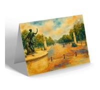 GREETING CARD - London, Piccadilly Circus (g) - Vintage Art Style