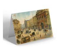 GREETING CARD - London, Piccadilly Circus (r) - Vintage Art Style
