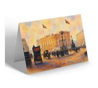 GREETING CARD - London, Piccadilly Circus (t) - Vintage Art Style