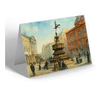 GREETING CARD - London, Piccadilly Circus (x) - Vintage Art Style