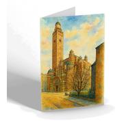 GREETING CARD - London. Westminster Cathedral - Vintage Art Style