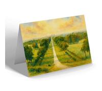 GREETING CARD - Long Walk, Windsor Great Park - Vintage Art Style