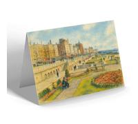 GREETING CARD - Looking East from the Western Lawns Brighton - Vintage Art Style