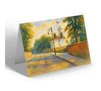 GREETING CARD - Lowestoft. The High Lighthouse - Vintage Art Style