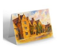 GREETING CARD - Lygon Arms, Broadway (c) - Vintage Art Style
