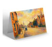 GREETING CARD - Main Street, Balderton (a) - Vintage Art Style