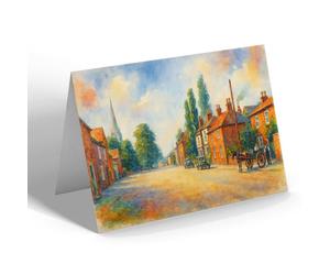 GREETING CARD - Main Street, Balderton (b) - Vintage Art Style