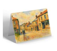 GREETING CARD - Main Street, High Bentham - Vintage Art Style