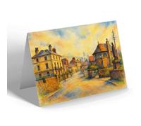 GREETING CARD - Main Street, St Bees - Vintage Art Style