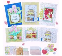 Greeting Card Making Kits DIY Blank Cards for Birthdays, 9 Envelopes, Flower Thank You Cards, Wildflower Thank You Cards with Envelopes