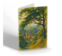GREETING CARD - Malvern from the Hills (a) - Vintage Art Style