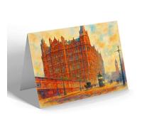GREETING CARD - Manchester. The Grand Midland Hotel - Vintage Art Style