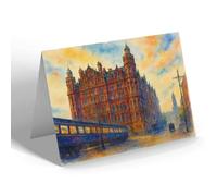 GREETING CARD - Manchester. The Midland Grand Hotel - Vintage Art Style