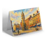 GREETING CARD - Market Place, Penrith - Vintage Art Style