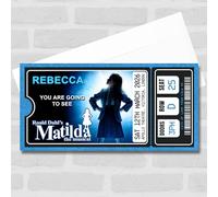 Greeting Card - Matilda The Musical Show Theatre Personalised Surprise Ticket Gift Voucher | Custom Greeting Card | Personalised | Custom