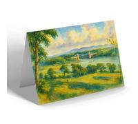 GREETING CARD - Menai Bridge (d) - Vintage Art Style