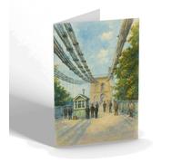 GREETING CARD - Menai Bridge, the Entrance - Vintage Art Style