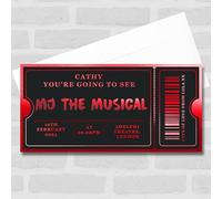 Greeting Card - Mj Michael Jackson Musical Show Theatre Personalised Surprise Ticket Gift Voucher | Custom Greeting Card | Personalised | Custom
