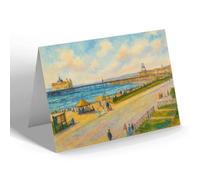 GREETING CARD - Morecambe. Promenade Looking East - Vintage Art Style