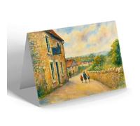 GREETING CARD - New Inn & Village, Kewstoke - Vintage Art Style