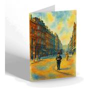 GREETING CARD - New Street, Birmingham (b) - Vintage Art Style