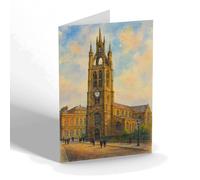 GREETING CARD - Newcastle. Cathedral Church St Nicholas - Vintage Art Style