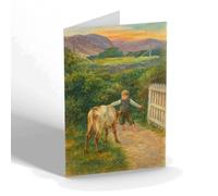 GREETING CARD - No Road This Way - Vintage Art Style