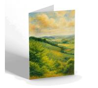 GREETING CARD - North Downs, Dorking - Vintage Art Style