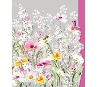 Greeting Card (NQ6589) Female Birthday - Wild Flowers & Bees - From The Pizazz Gallery Range.