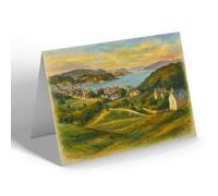 GREETING CARD - Oban & the Sound of Kerrera - Vintage Art Style