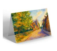 GREETING CARD - Old Priory & Church, New Romney - Vintage Art Style